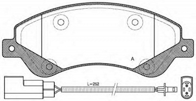OPEN PARTS bpa125102 -  Комплект тормозных колодок, дисковый тормоз